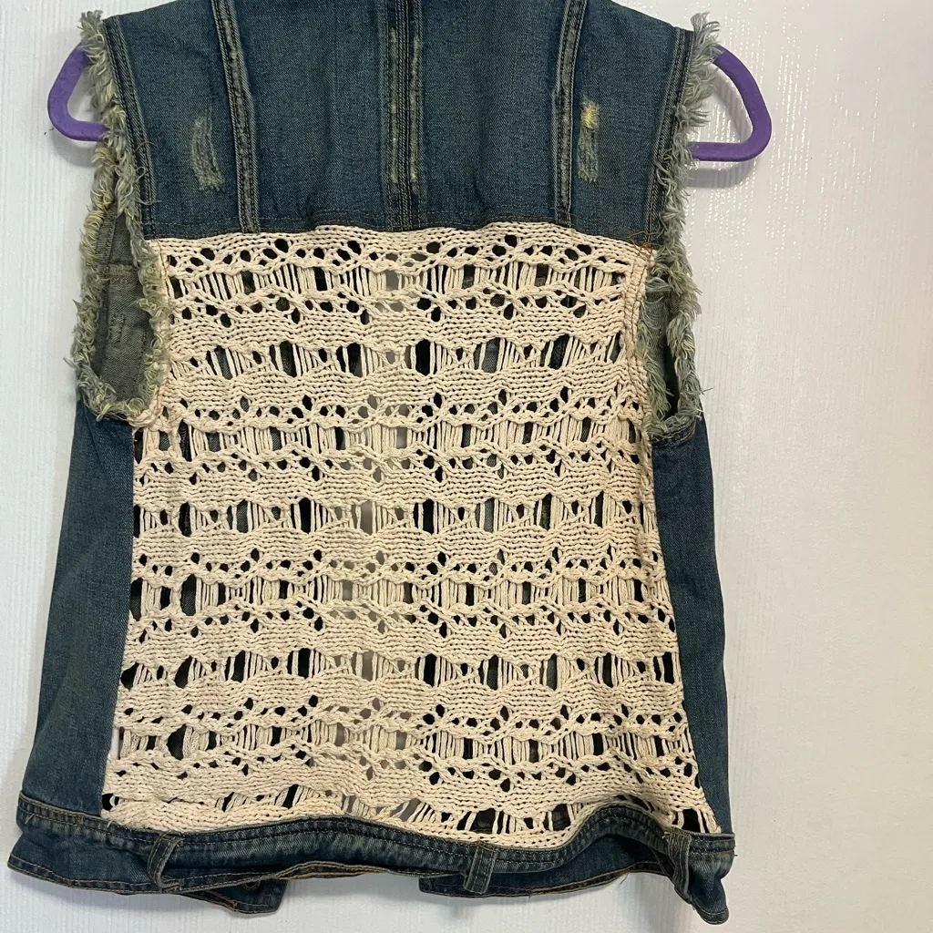 Free People Blue Denim Vest - Image 7