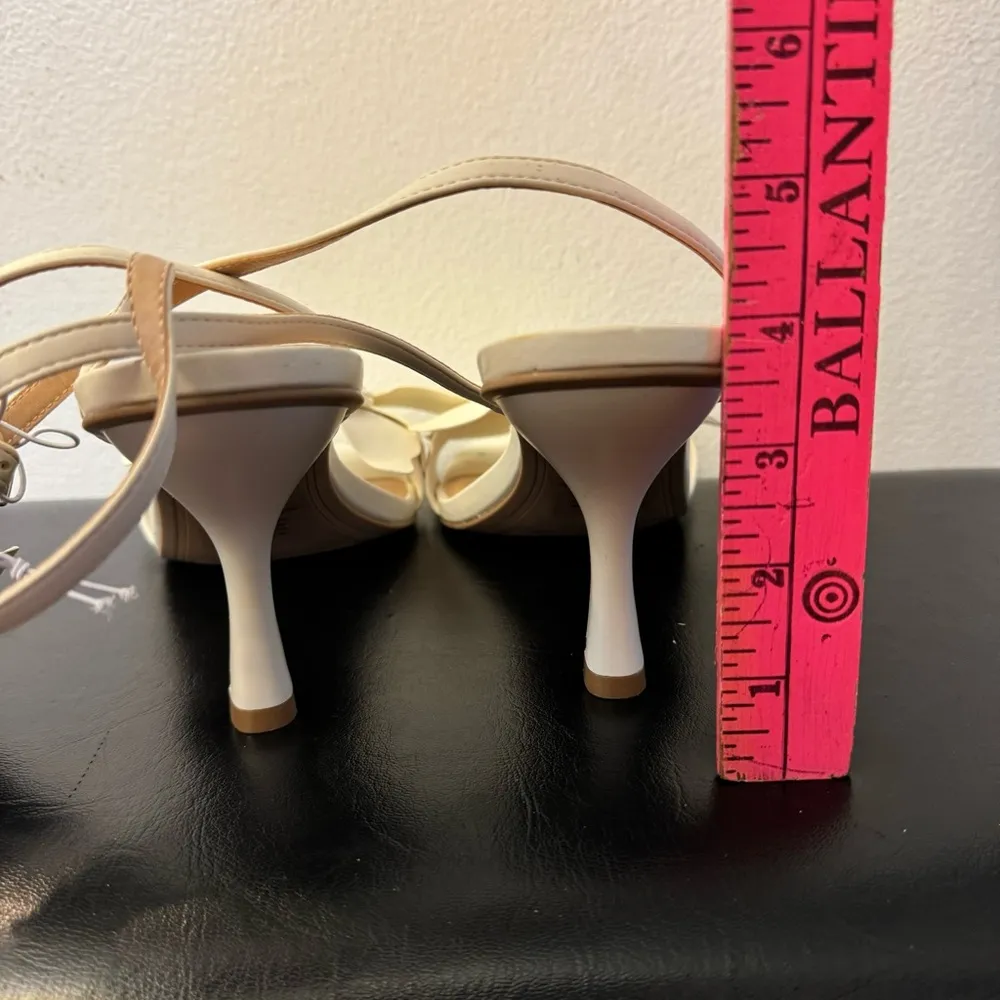 New White floral sandals with adjustable ankle strap #floral #sandals size 11 - Image 6