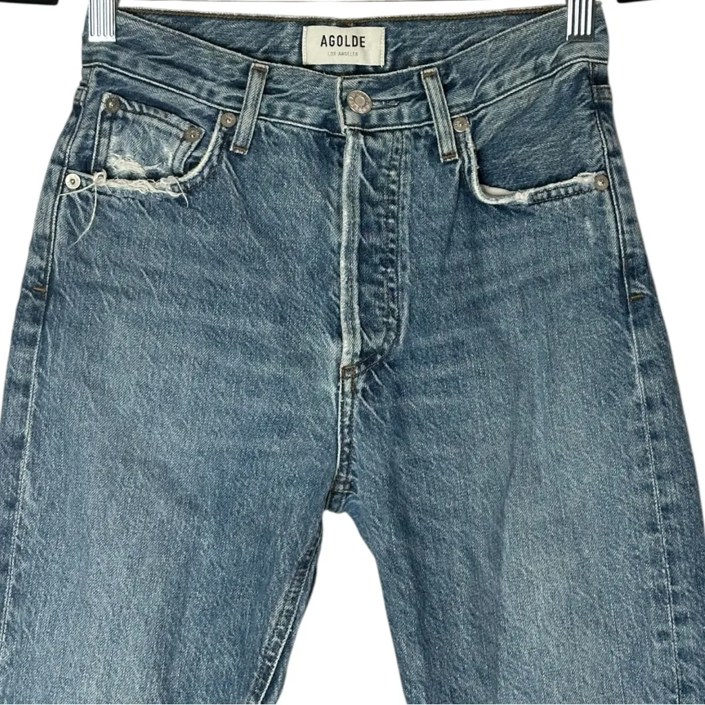 Agolde Jamie High Rise Classic Jeans in Blithe Size 23 - Image 3