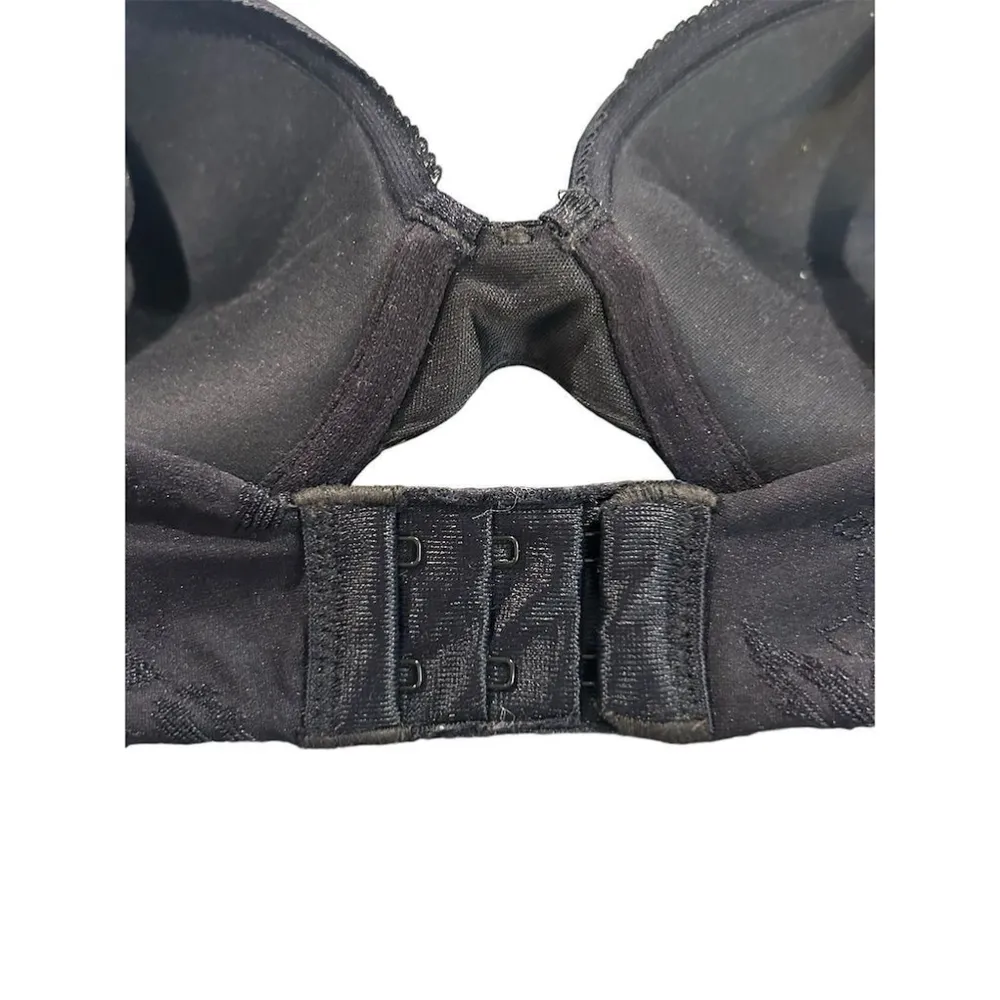 Vanity Fair Push Up Bra Women's Size 36C Black Lace Plunge Neckline Padded - Image 8