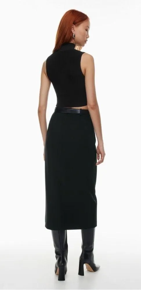 Aritzia Babaton Sculpt Knit Mockneck Tank Ribbed Top In Black - Image 6