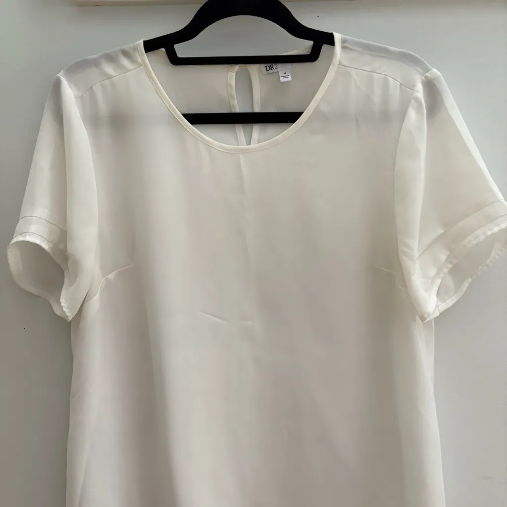 Dr2 Nordstrom Rack off white mixed media blouse. Size M Size M - Image 2