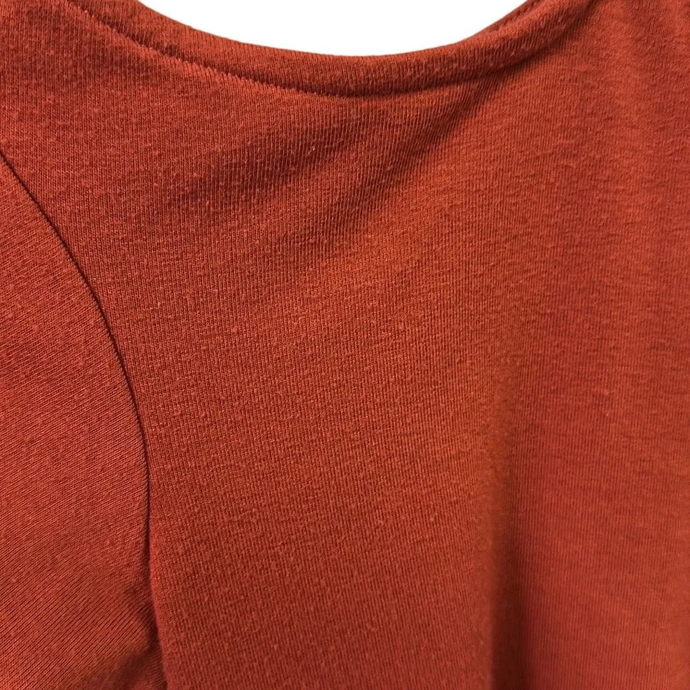 Gibsonlook Cold Shoulder Long Sleeve Brick Red Turtleneck Top Womens Large - Image 8