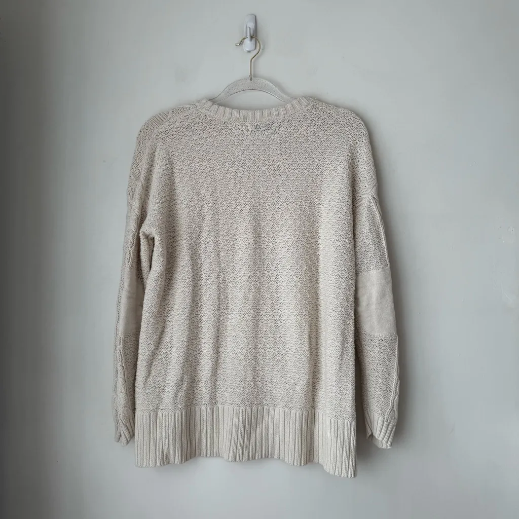Urban Outfitters BDG Cream Cable Knit Sweater S - Image 4