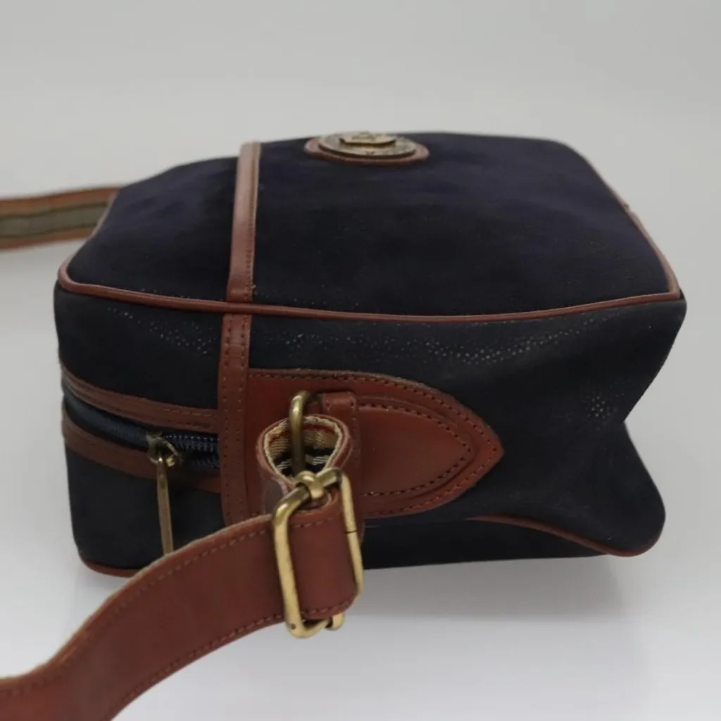Shoulder Bag Suede Navy Authentic - Image 11