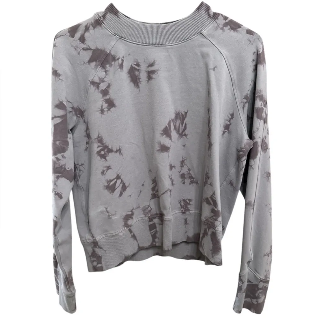 lululemon athletica Gray Tie-Dye Sweatshirt Size 6 - Image 2
