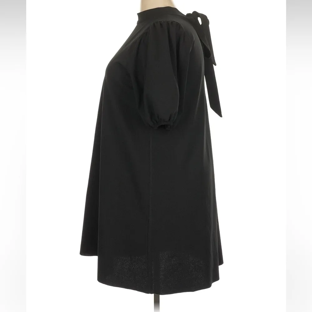 Zara Bloggers Favorite Black Puff Sleeve Tie Neck Dress Night Out Plus Size XXL - Image 6