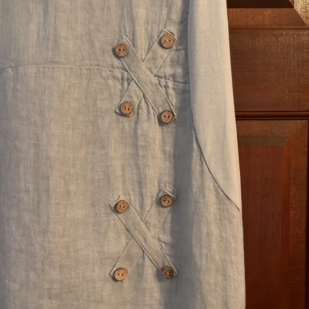 Linen tie back midi dress Size M - Image 2
