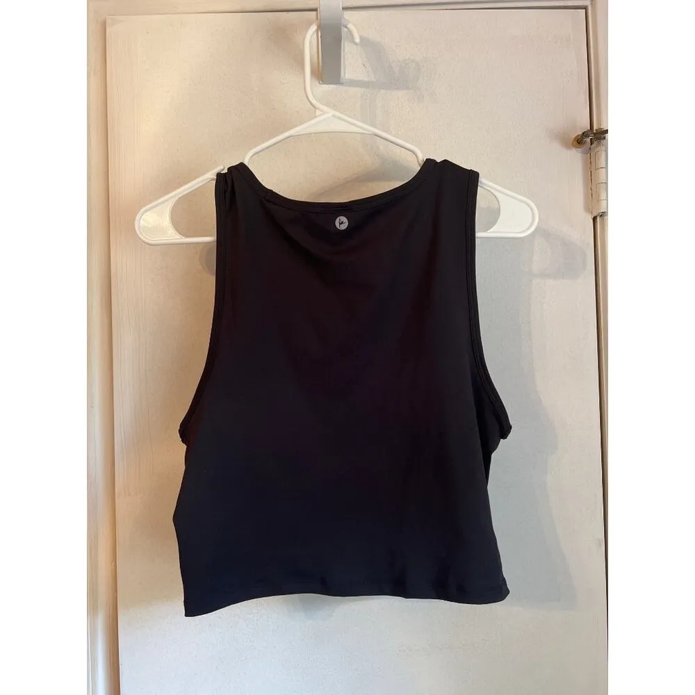 Womens Black Twist Front Sleeveless Crop Top XL 90 Degree By Reflex - Image 6