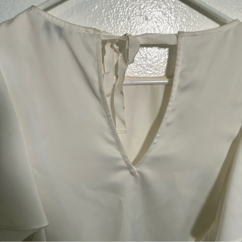 Crosby by Mollie Burch Ruffle Blouse White L - Image 8