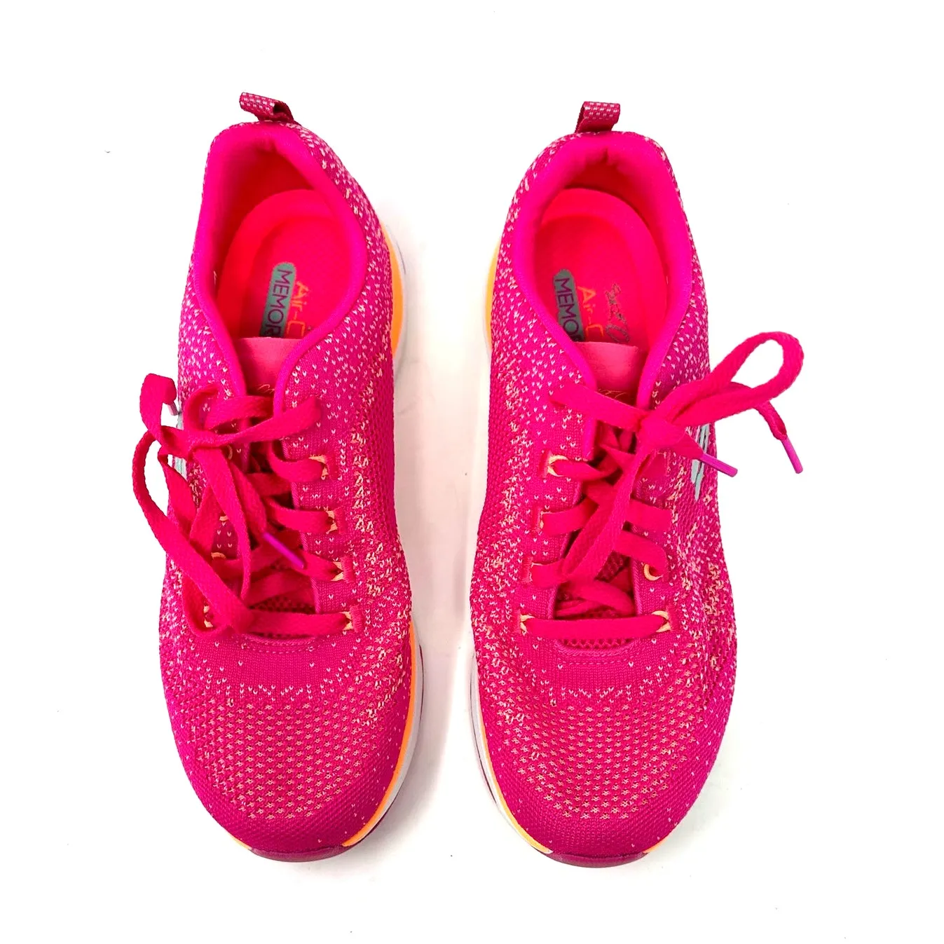 Skechers Size 9 Sneakers‎ Pink Memory Foam Air Cooled Lace Up Running Comfort - Image 2