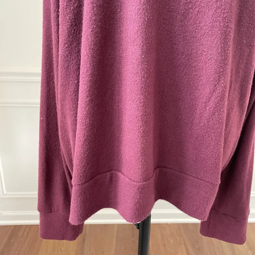 LNA Burgundy Cold Shoulder Super Soft Shirt 2X - Image 6