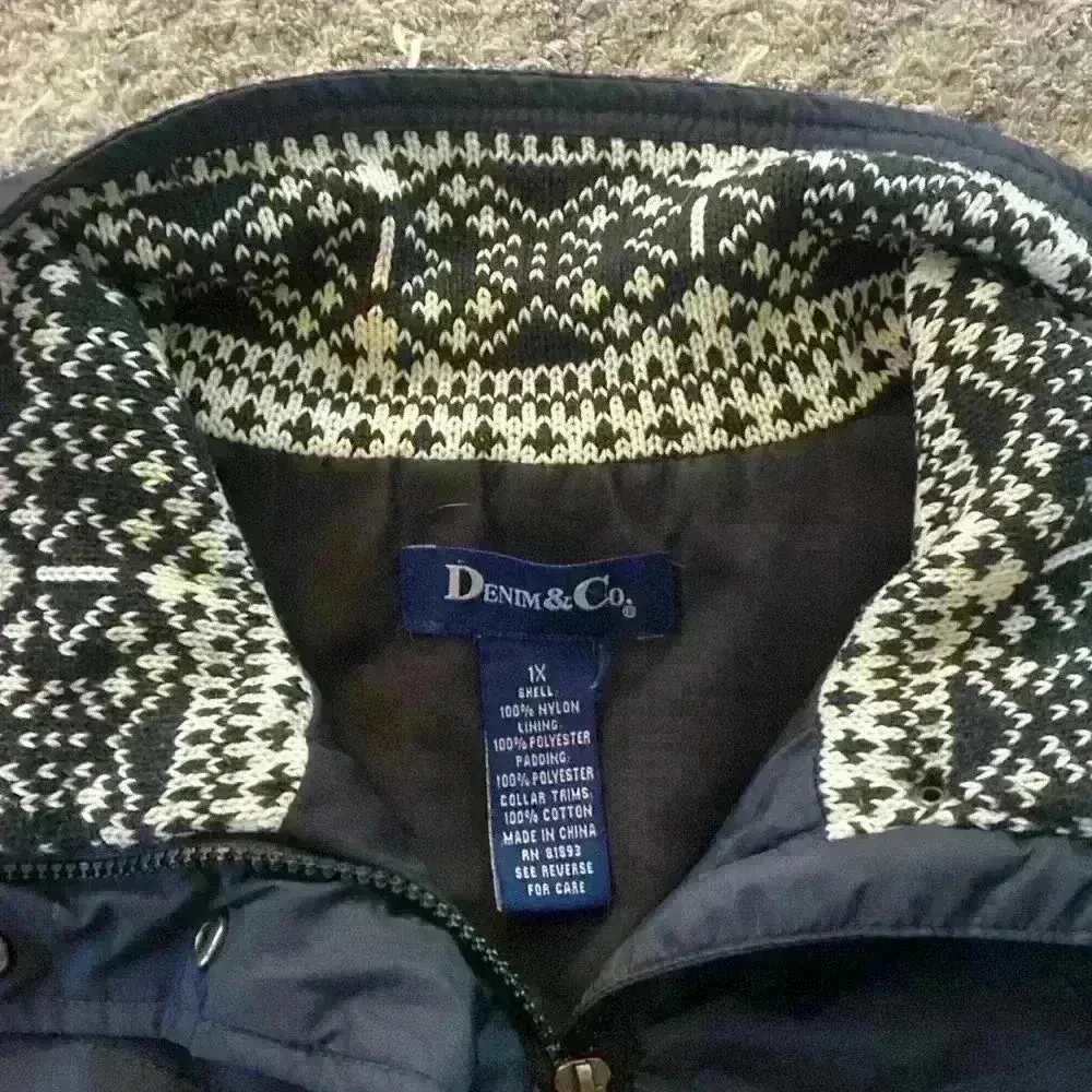 Denim & Co. black lightweight vest; size 1X - Image 6