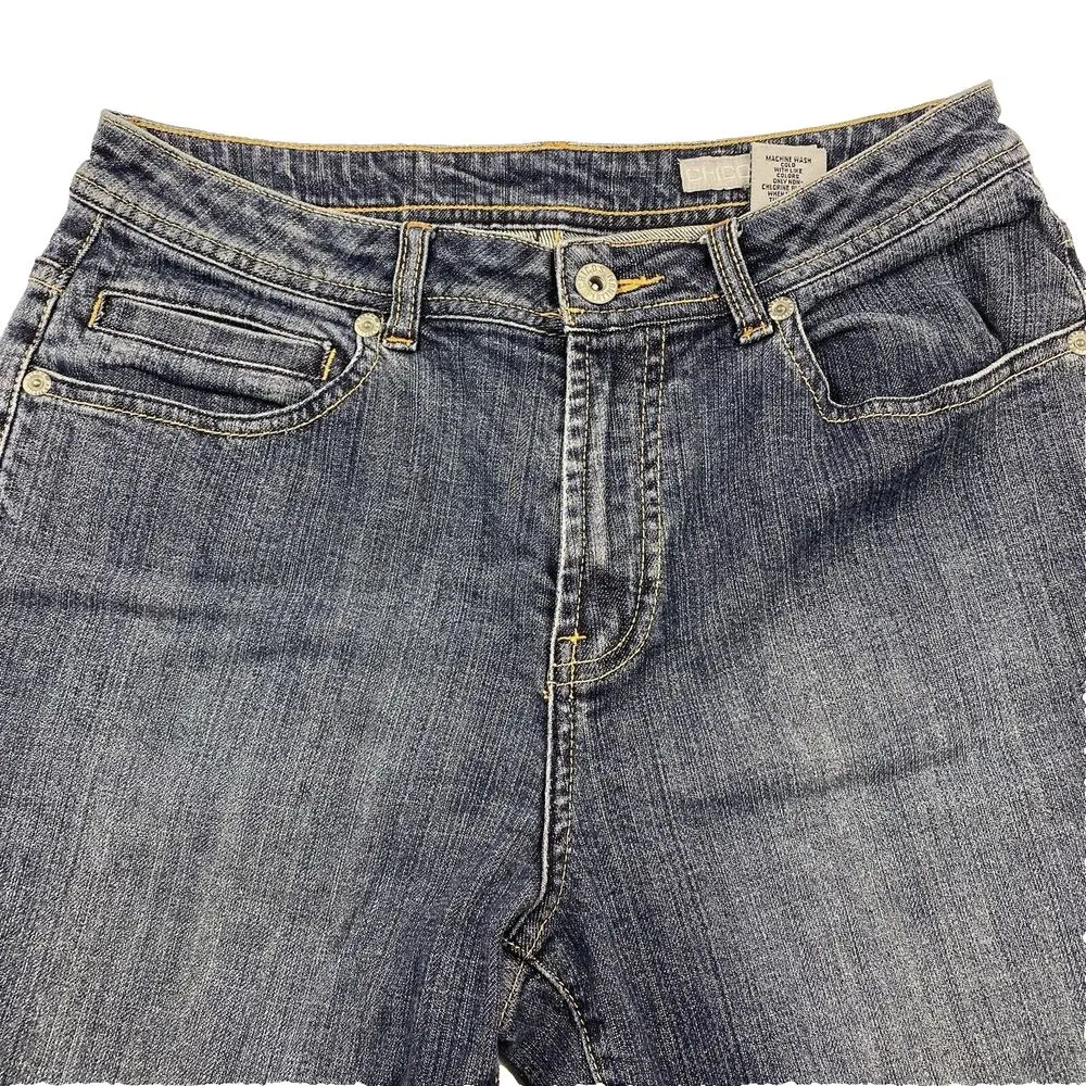 Chico's Platinum Women's‎ Size 28"x29" Denim Jeans Bootcut 5 Pocket Factory Fade - Image 4