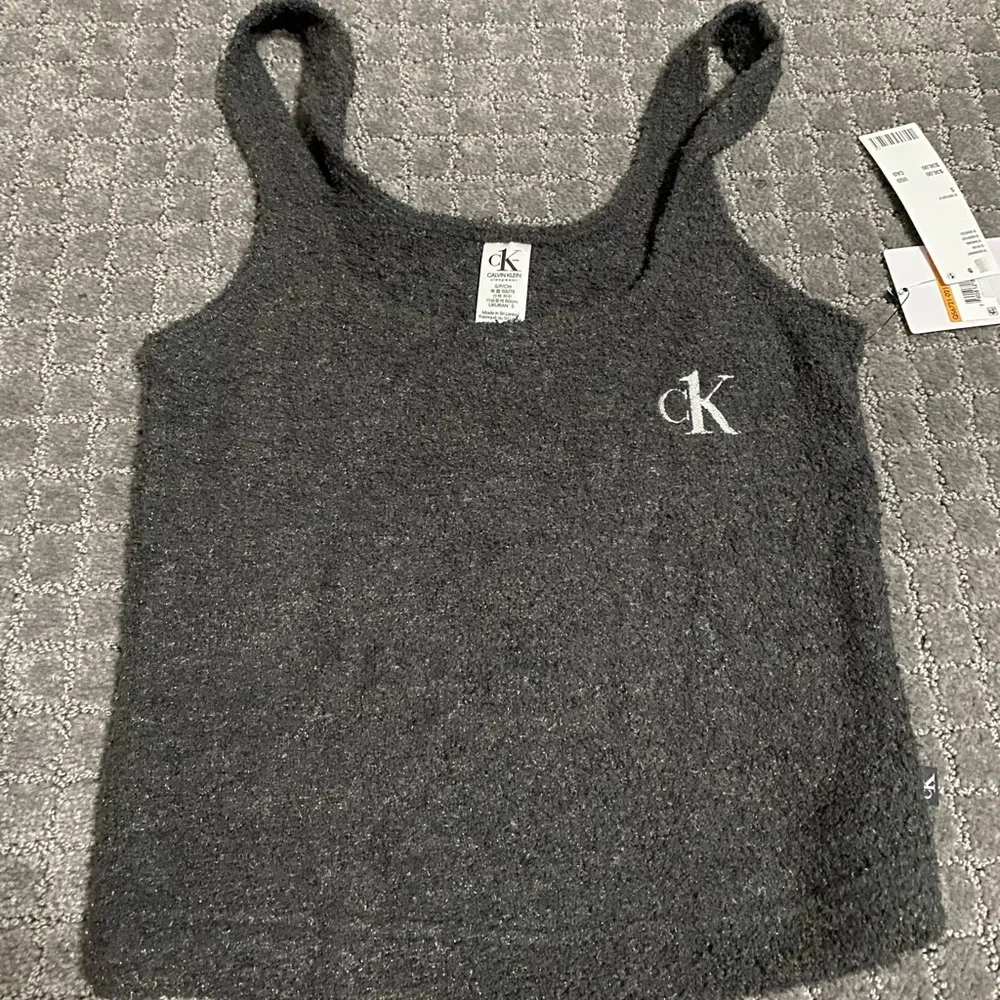 Calvin Klein  CK One Plush Sleep Bra Top NWT Size S - Dark Grey - Image 6