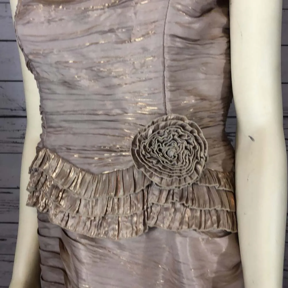 Nina Nischelle Mother of the Bride Formal Dress size 12 Gold - Image 5