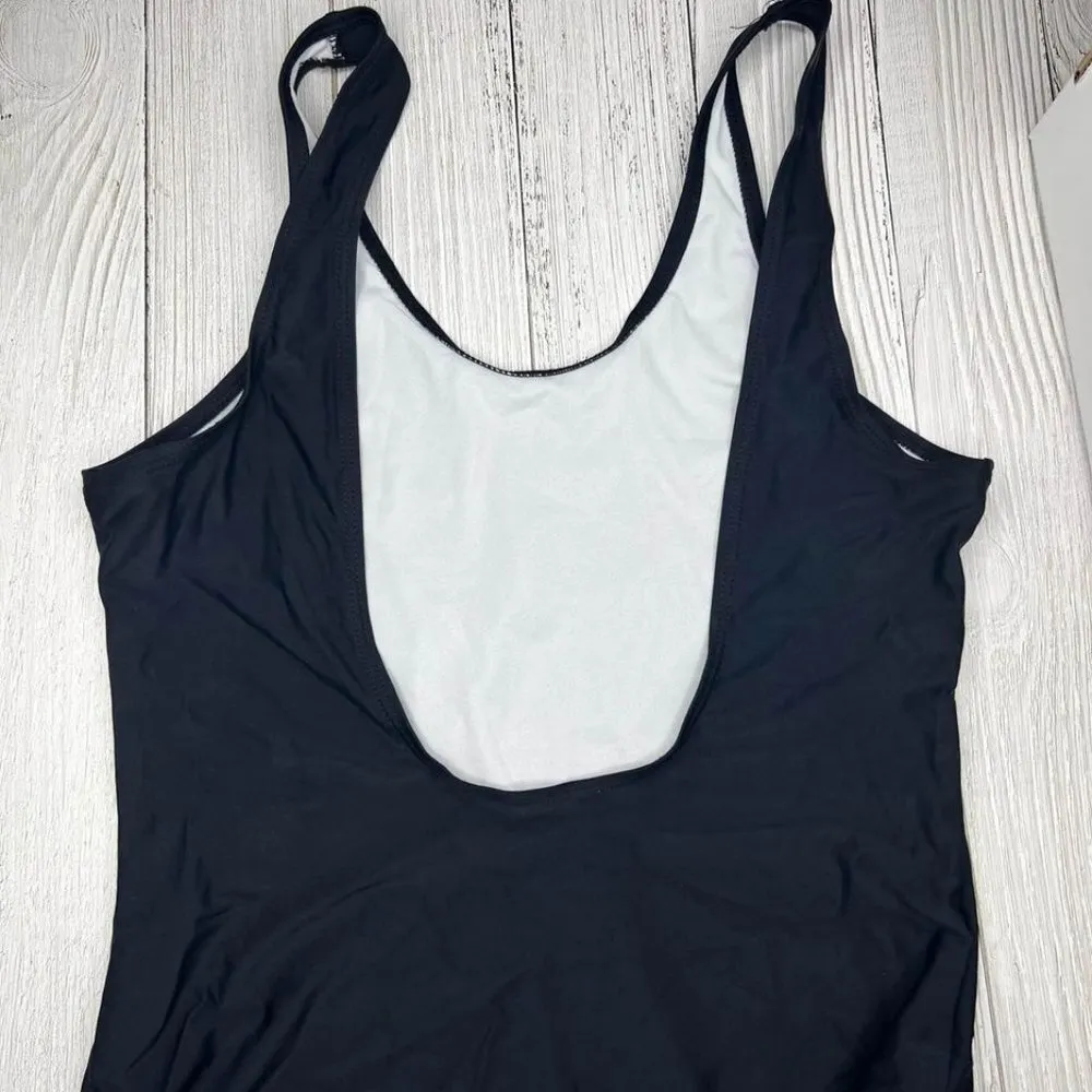 Womens Black Swimsuit XXL Funny Thick Thighs Save Lives One Piece Bathing‎ Suit - Image 5