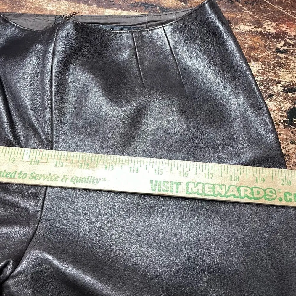 Emanuel Ungaro Chocolate‎ Brown Vintage Buttery Soft Leather Pants Women’s 10 44 - Image 7