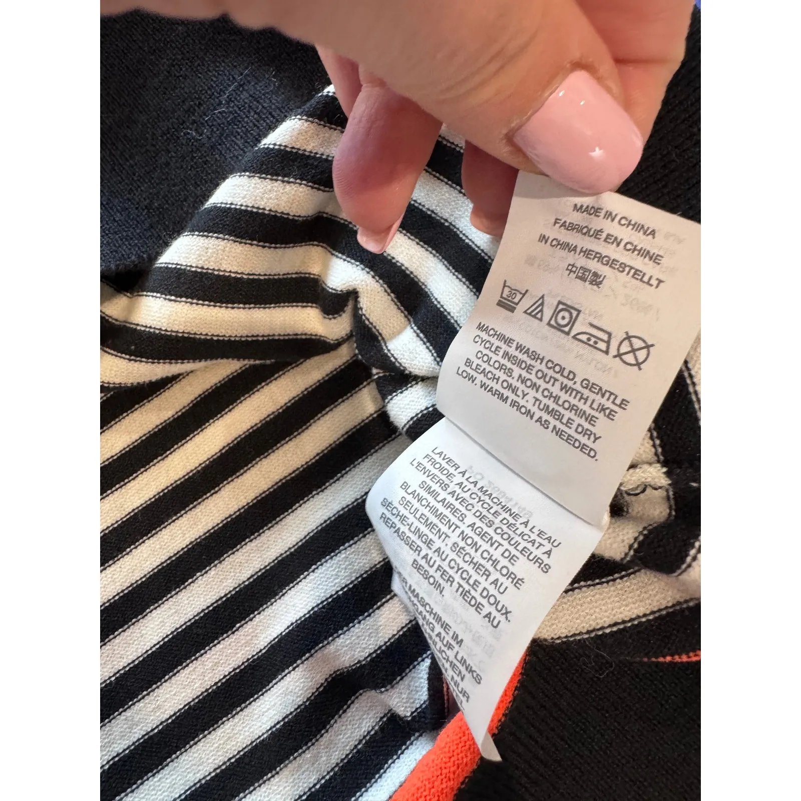 J Crew Striped Knit Sleeveless Sweater Vest Top M Navy Academia Nautical Black Size M - Image 5