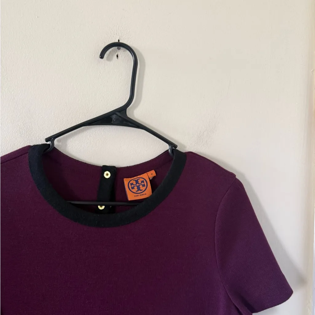 Tory Burch Anthea Burgundy Wool Shift Dress - Image 8