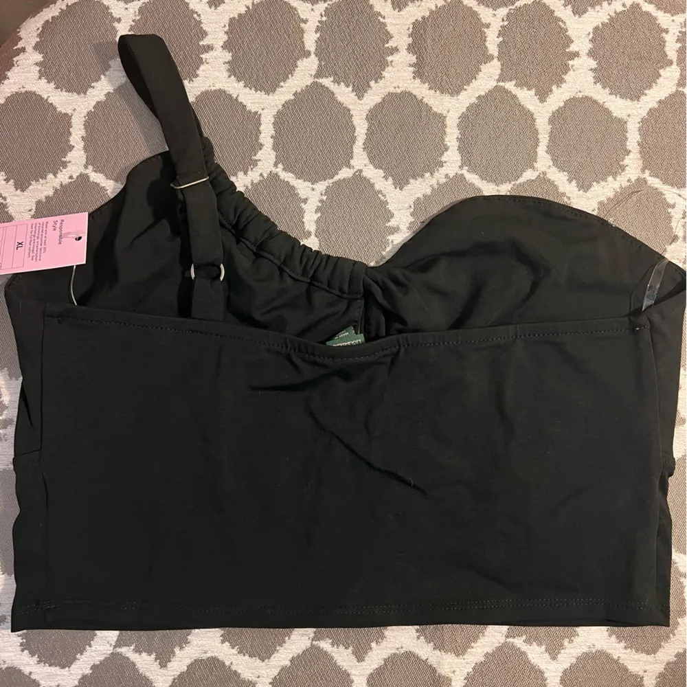 Wild Fable NWT Black One Shoulder Crop Top summer boho festival beach cropped - Image 5