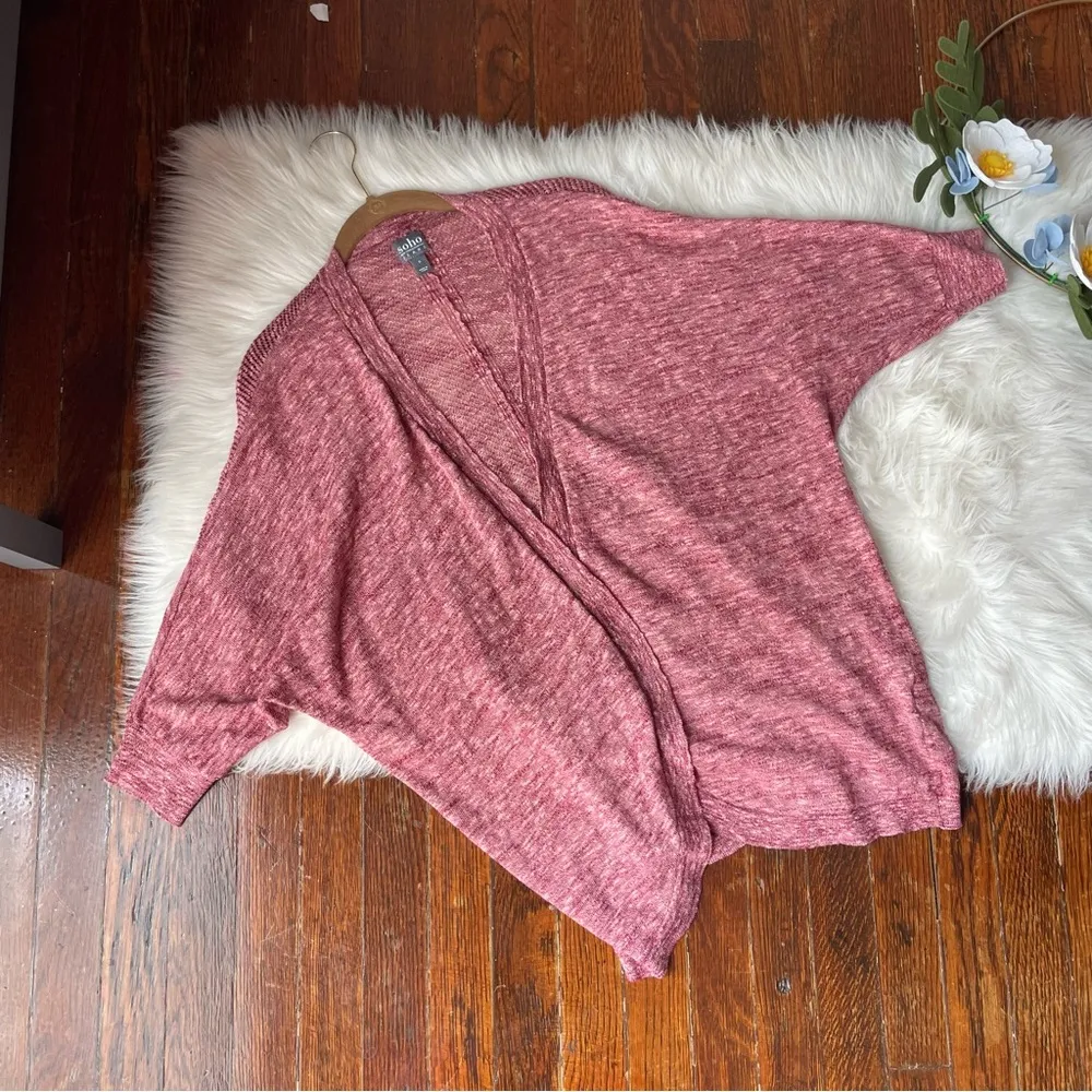 Layering Sweater Burgundy Half Sleeves Oversized - Image 4