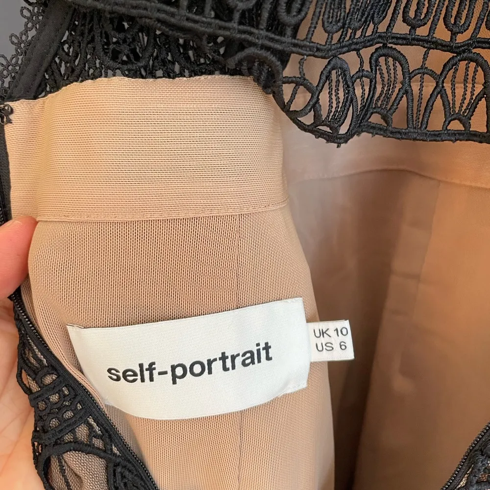 NWT Self Portrait Black Teardrop Guipure Lace Maxi Dress Sz 6 (Runs small!) - Image 6