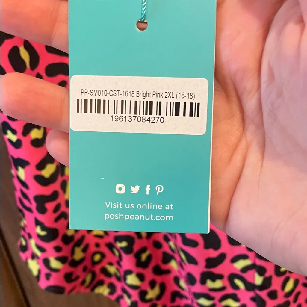 Posh Peanut Pink Leopard One Piece Swimsuit Size XXL - Image 3