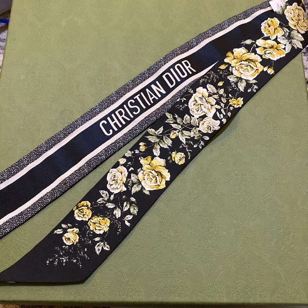 Dior Granville Mitzah Scarf Black Multicolor Silk Twill - Image 5