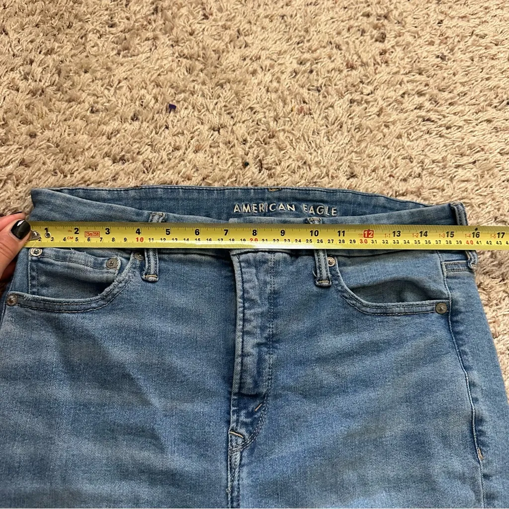 American Eagle Jegging Womens 10 Long Blue Luxe Stretch Jeans - Image 3