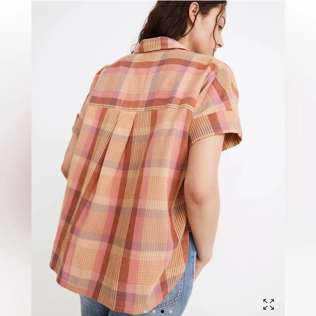 MADEWELL Daily Shirt in Neon Madras Plaid - Image 4