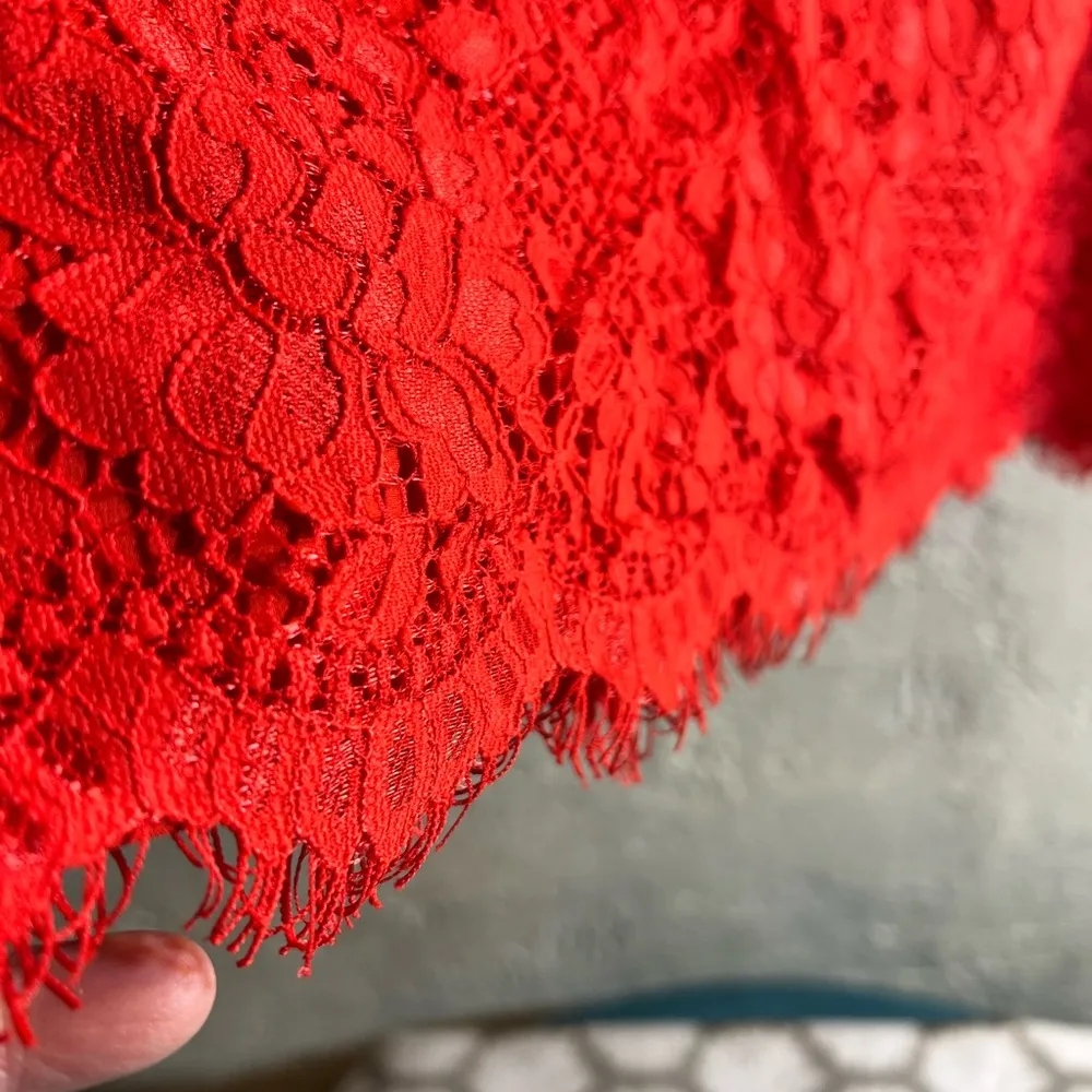 CeCe Red Pencil Midi Skirt for Night Out - Image 3