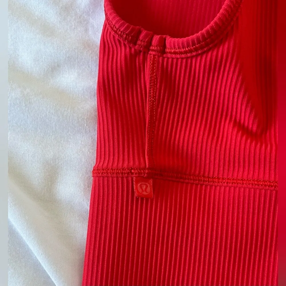 Lululemon Athletica Power Pivot Bright Carnation Red Athletic Tank SIZE 2 - Image 9