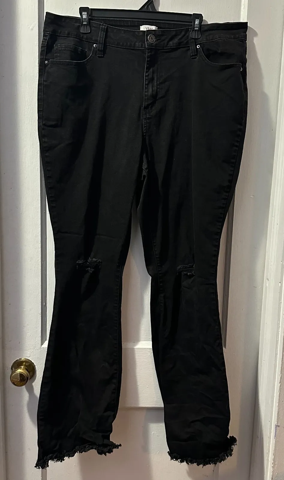 YMI Black Fringe Hem Skinny Jeans in 20 - Image 1