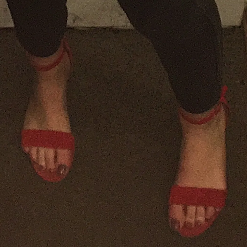 Real Italian Red suede sandals with a 0.75" inch heel by Borgo Giannotti - Image 2