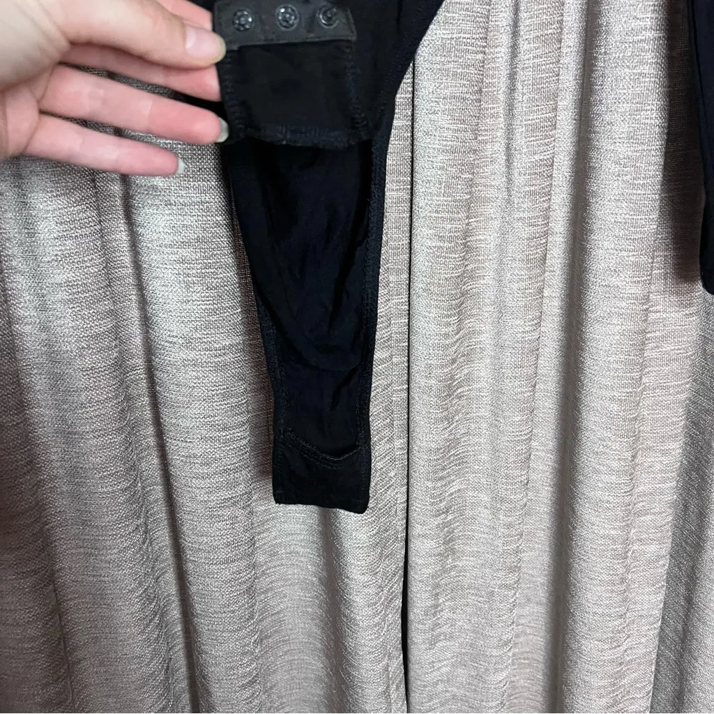 Bardot Black Long Sleeve Black Lace Up Back Bodysuit Size Medium - Image 7