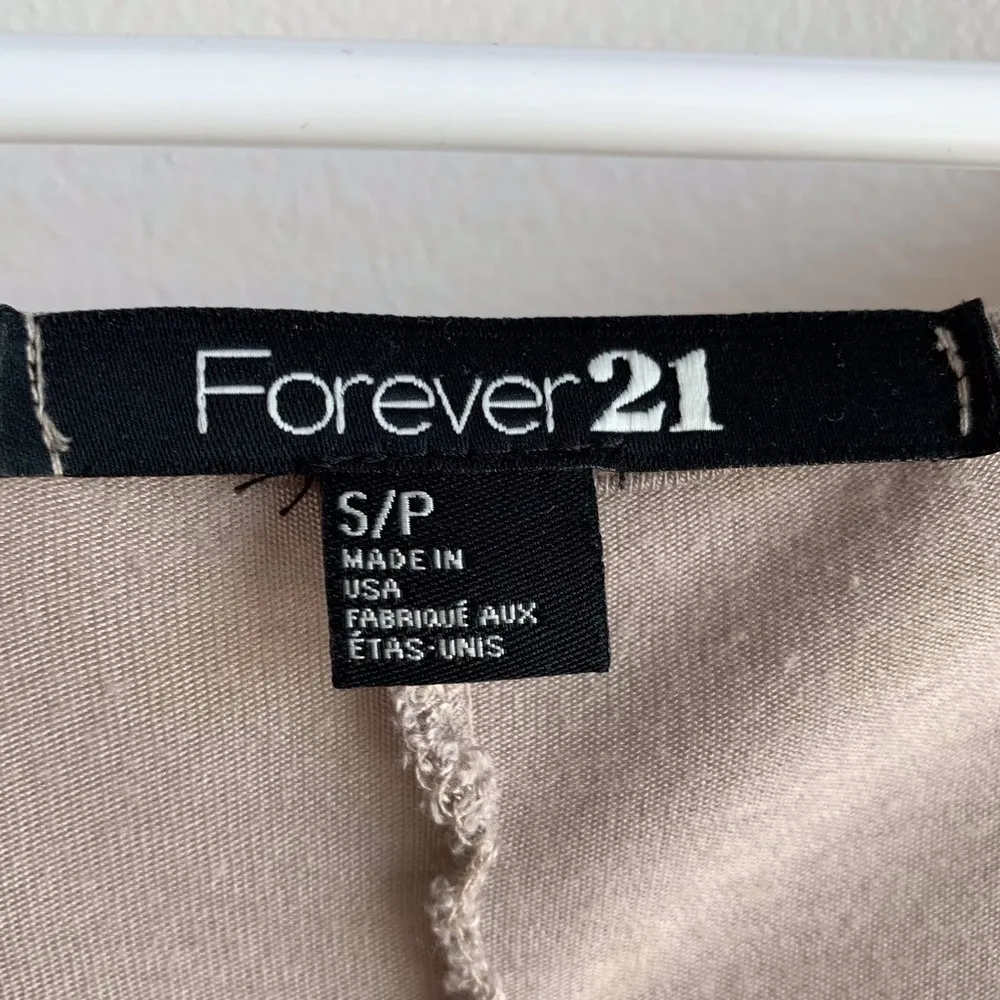 Forever 21 Floral Cream & Brown Quarter Sleeve Shirt With Lace Sides - Image 3