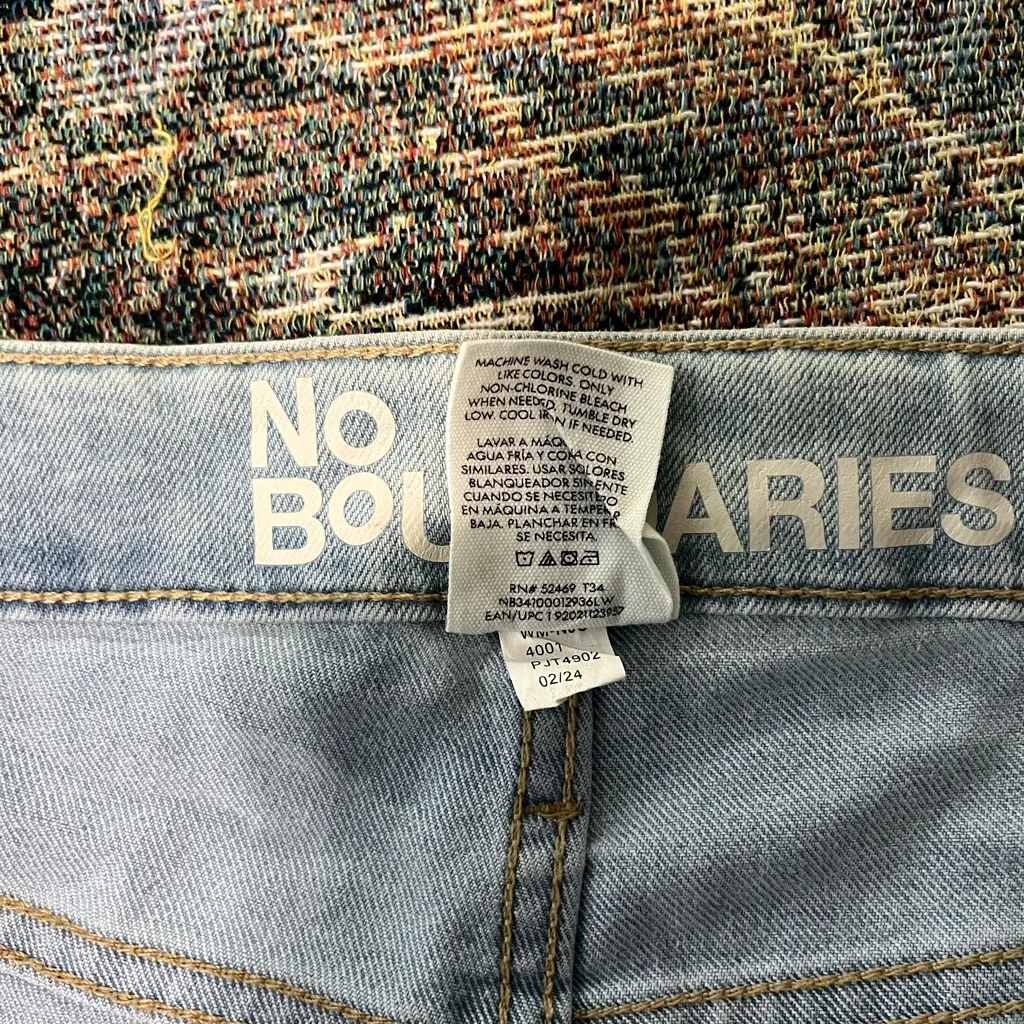 No Boundaries Light Wash High Rise Wide‑Leg Jeans 14 Baggy Y2K Casual Streetwear - Image 16