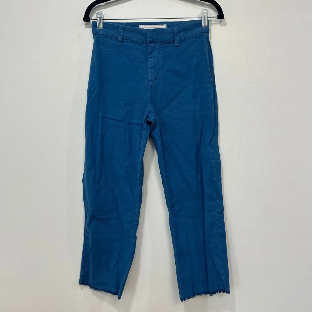 Frank & Eileen Womens Kinsale Performance Pant Royal Blue NEW Cotton Flax size 0 - Image 2
