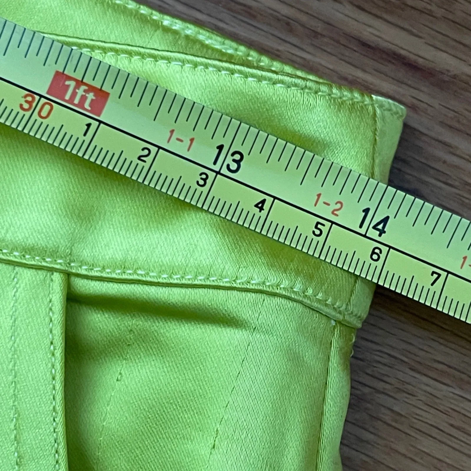 SIMON MILLER Rhodes Pants Size 2 Neon Yellow NEW Satin Cargo Designer Streetwear - Image 12