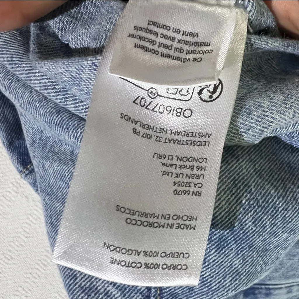 We The Free Marci Denim Romper Shortalls Womens Sz XS Boho Festival Free People - Image 6