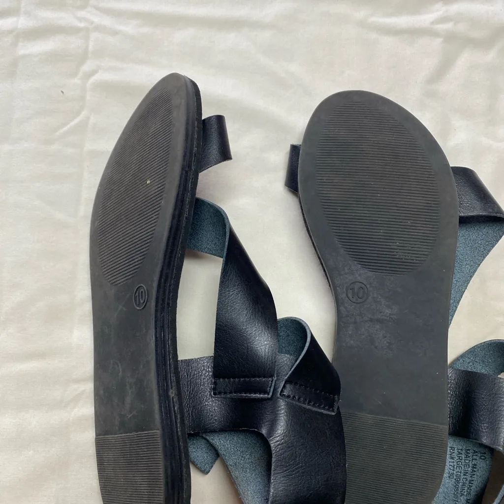 Mossimo Supply Co. Black Strappy Sandals Size 10 - Image 6