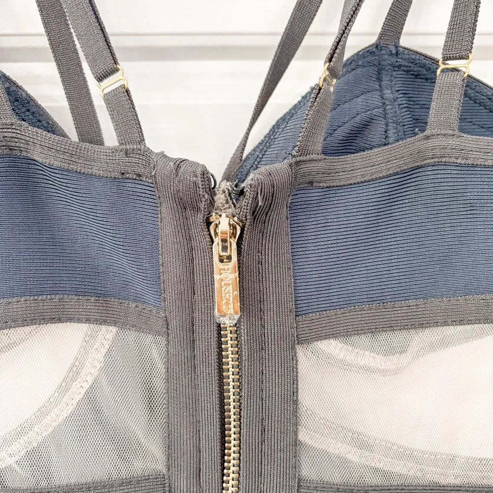 House Of CB Lawala Bandage And Mesh Cut Out Dress - Image 6