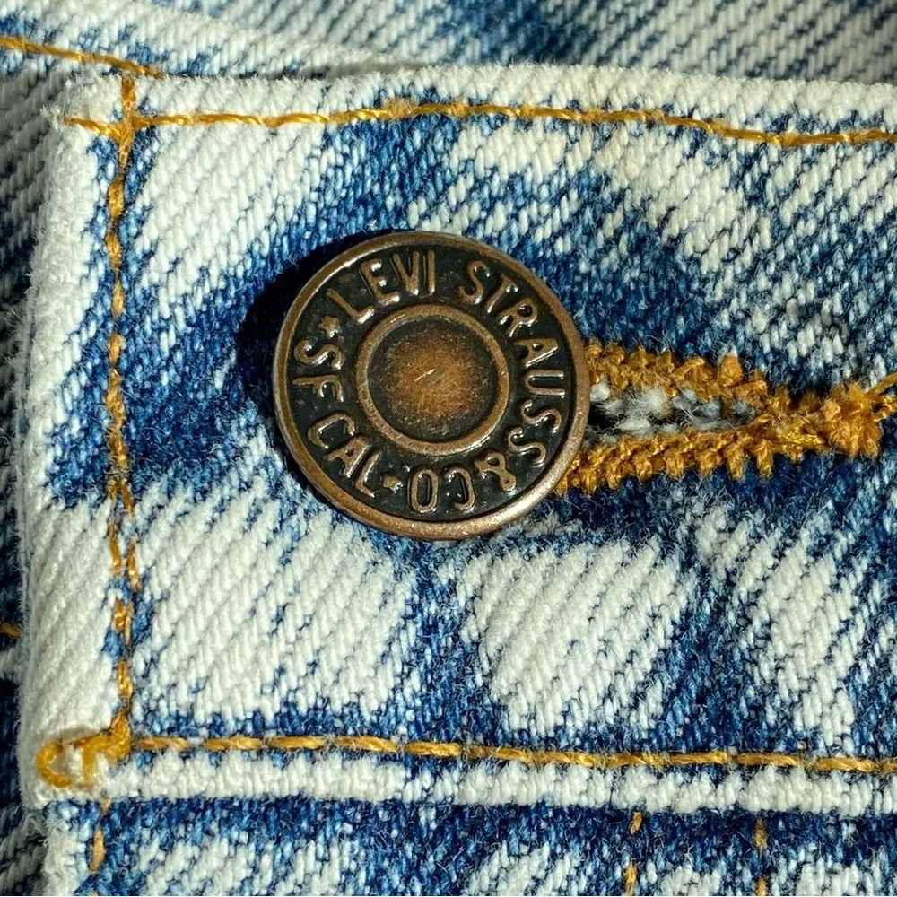 Vintage Levi's Acid Washed Orange Tab 550 Relaxed Taper Jeans Denim 36 X 32 - Image 8