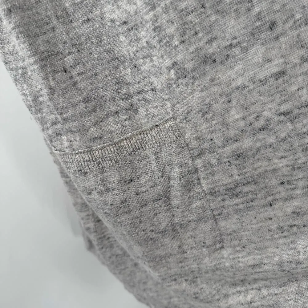 EILEEN FISHER Vest Size Small Long Drape 100% Organic Linen Light Gray Lagenlook - Image 12