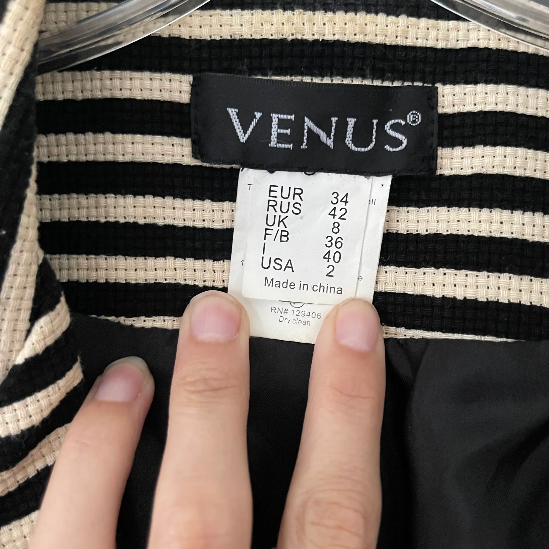 Striped Long Length Blazer - Image 9