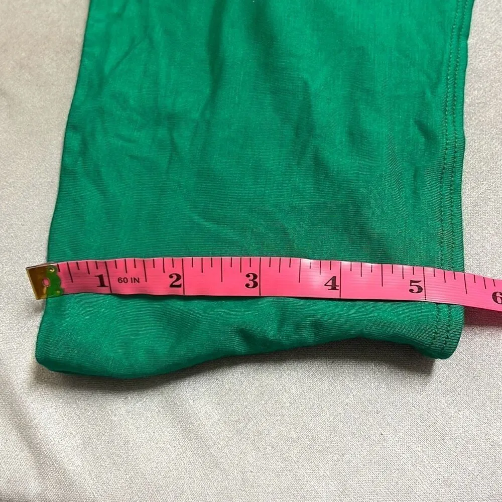 Naked Wardrobe Green One Shoulder Asymmetrical Crop Top Tank Top NWT Party Club - Image 9