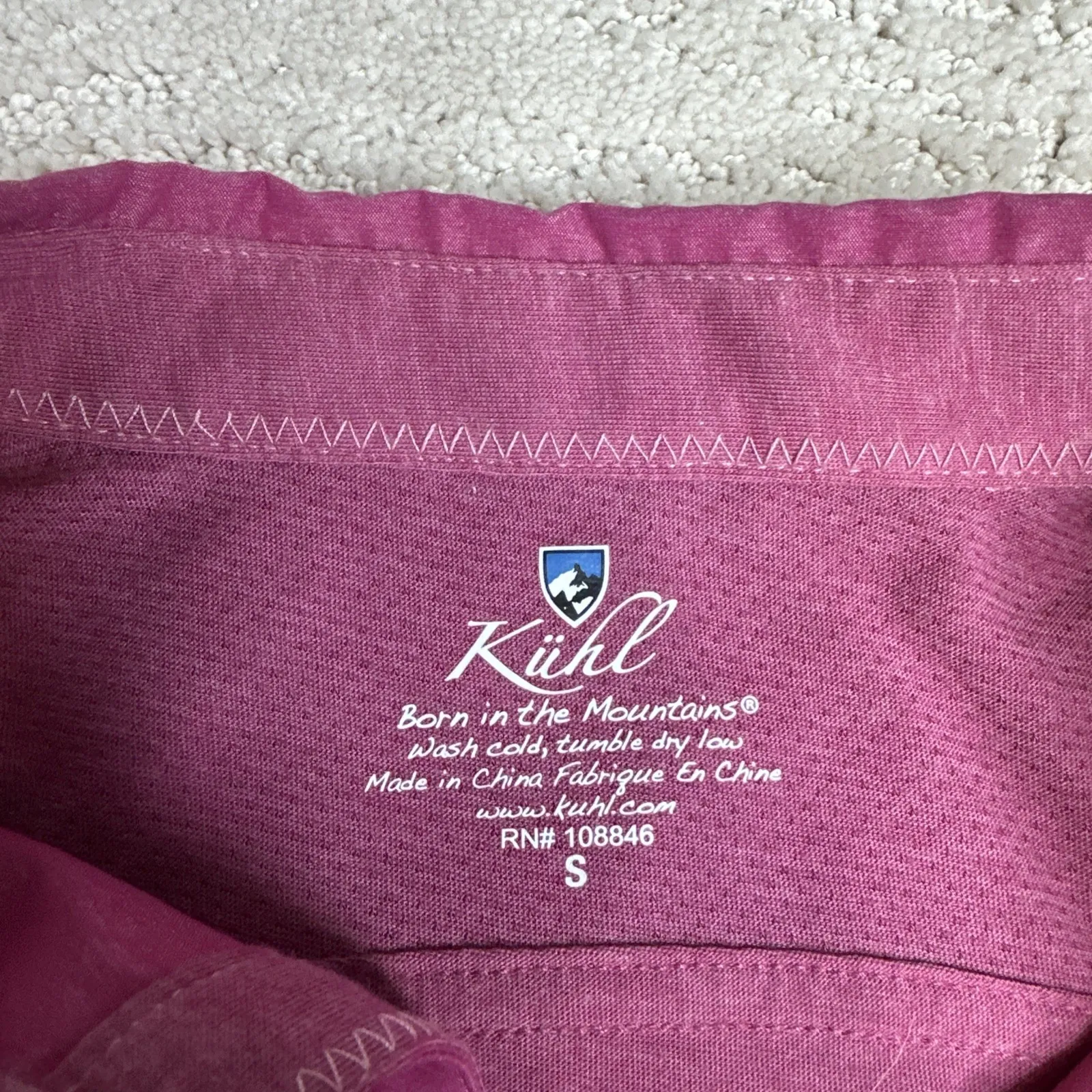 Women's Kuhl Small Pink Button Hiking Long Sleeve Shirt Pocket Outdoor - Image 3