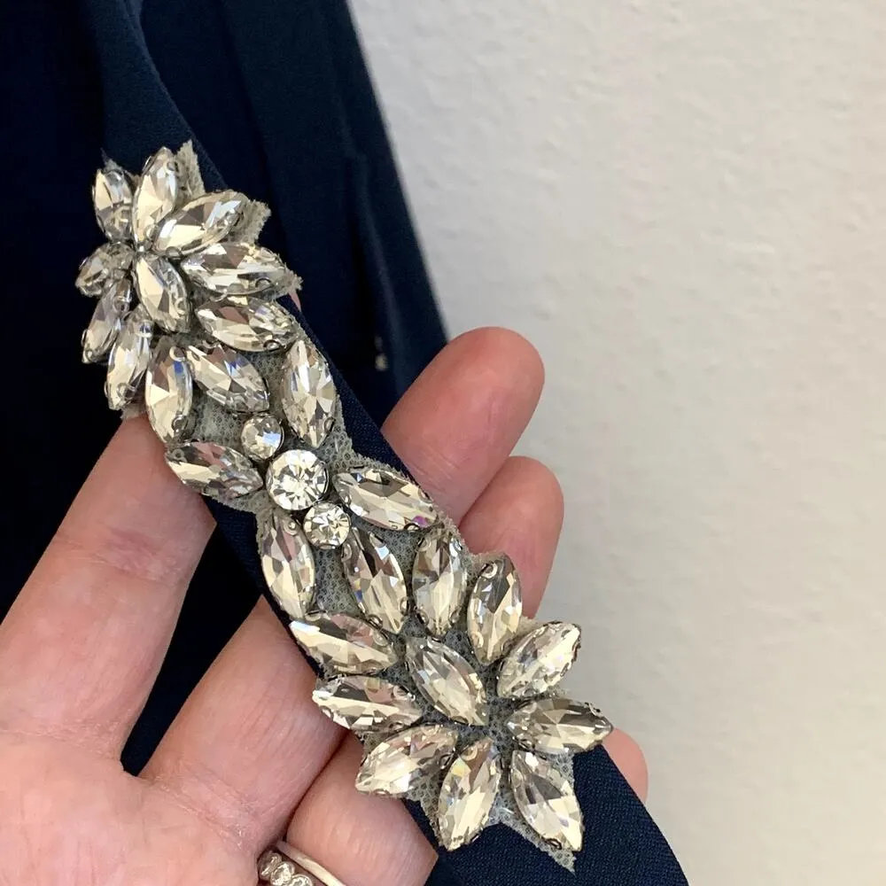 NWT Jenny Packham JP1001 s Dress Gown in Navy Blue Size 14 - Image 7