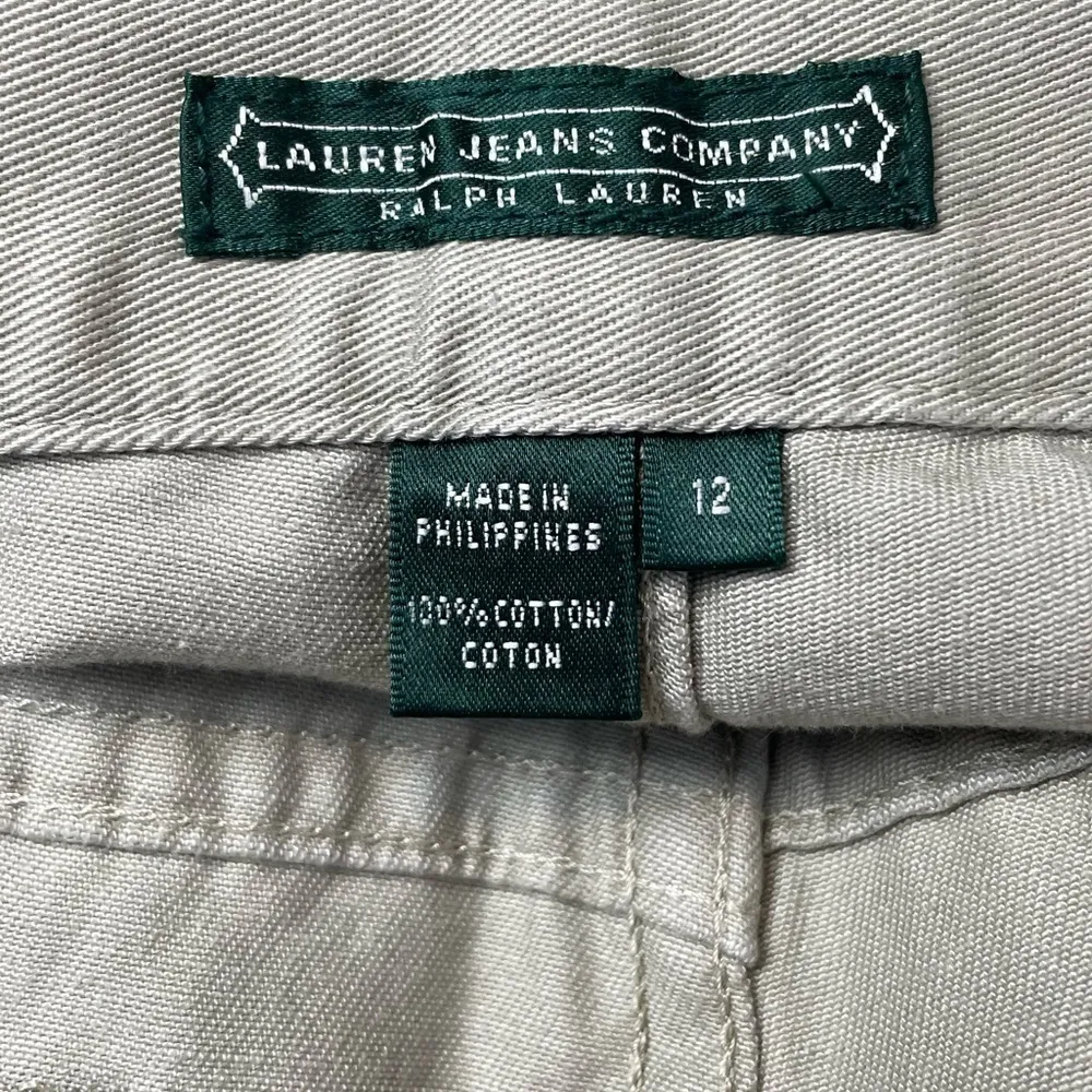 NWT Ralph Lauren Lauren Jeans Classic Mid Calf Chino Jeans‎ in Khaki Size 12 Reg - Image 6